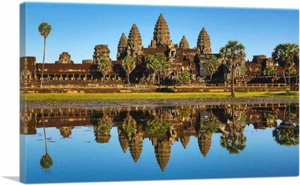 ARTCANVAS Ancient Khmer Cambodia Architecture  Canvas Art Print - Picture 1 of 11