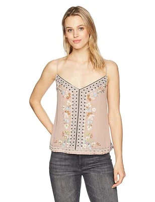 French Connection 145144 Women's Bijou Stappy Embroidered Cami Shirt Sz 0 - Image 1 of 2