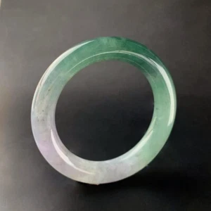 【KATHY JADE】Brazalete Brazalete Verde Helado con Jadeíta Lavanda《55mm》《Grado A》 - Imagen 1 de 3