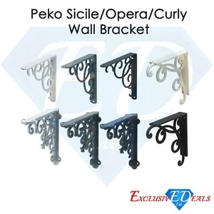 Cast Iron Wall Shelf Brackets - Heavy Duty Vintage Victorian Antique Rustic - Picture 1 of 49