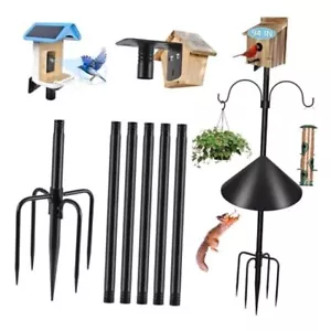 Alimentador inteligente para pájaros 94 pulgadas ganchos dobles poste de alimentación para pájaros con deflector de ardilla - Imagen 1 de 8