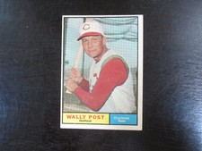 1961 Topps # 378 Wally Post Card Cincinnati Reds