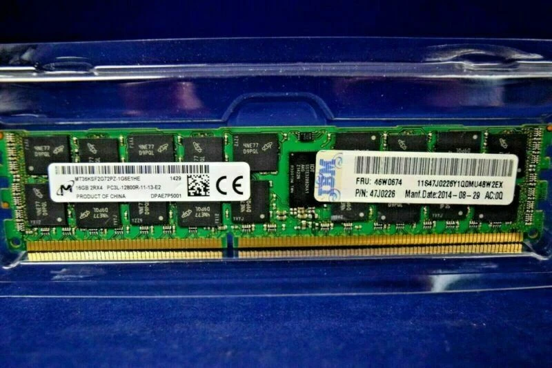 New 46W0672 IBM/LENOVO 16GB PC3L-12800 CL11 ECC DDR3 46W0674 47J0226 46W0671 - Image 1 of 1