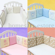 beige crib bumper