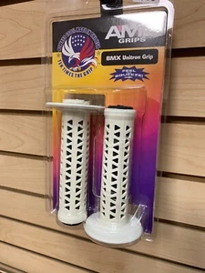 AME Old School BMX Grips Unitron Dual Color White Black - GT SE Haro Redline - Picture 1 of 2