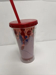 Coca Cola Bear Plastic Tumbler with Screw on Lids & Straw - Picture 1 of 13
