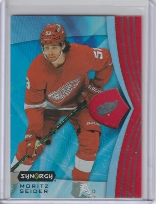 MORITZ SEIDER Red Wings 2023/24 Upper Deck Synergy #46 Red Base Card - Image 1 of 2