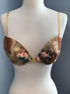 Secret Possessions Sequined Demi Cup Padded Underwired Bra 34D