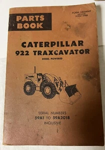 CAT Caterpillar 922 Bagger Teilehandbuch Buch Katalog Frontradlader - Bild 1 von 9