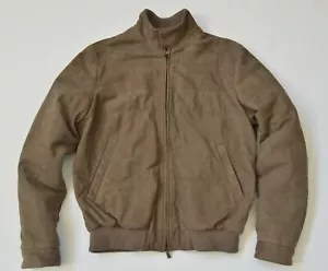 NEW LORO PIANA LAMBSKIN SUEDE LEATHER CASHMERE-LINED INSULATED BOMBER JACKET XXL - Picture 1 of 13
