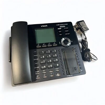 Consola principal VTech AM18447 4 líneas expandible pequeña empresa oficina negra Foto 1 de 4