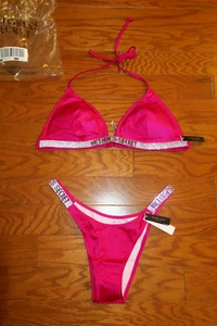 XL ❤️ 2pc.SET Victoria's Secret Swim suit Top Swimwear CHEEKY BIKINI SHINY STRAP - Picture 1 of 7