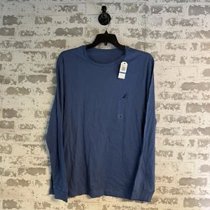 NEW - Nautica - Long Sleeve Holiday Tee - Blue - XL - Picture 1 of 5