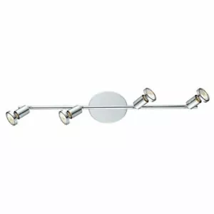 EGLO BUZZ 200401A WALL/ CEILING 4x GU10 LED TRACK LIGHT CHROME 50W FOUR-LIGHT - Picture 1 of 4