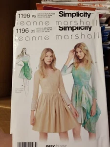 SIMPLCITY PATTERN DRESS Leanne Marshall SIZE 4-12 or 12-20 # 1196 - Picture 1 of 2