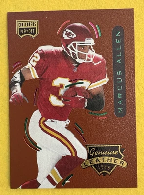 1995 Playoff Contenders Marcus Allen Genuine Leather Kansas City Chiefs #31 - Image 1 of 2