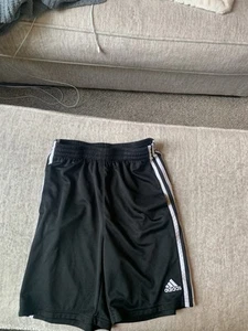 Adidas Athletic Shorts Youth Boys Large 14/16 Gray Pull On Basketball Gym Sports - Picture 1 of 3