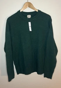 Mens J.Crew Merino Wool Green Knit Sweater Size Large NEW  - Picture 1 of 4