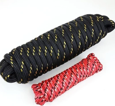 Wellmax Diamond Braid Nylon Rope, 1/2 in X 50 Foot with UV Protection and...