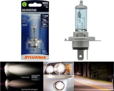 Sylvania Silverstar 9003 HB2 H4 60/55W One Bulb Head Light Dual Beam Replace EO - Image 1 of 4