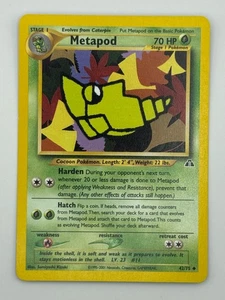 Pokemon Metapod 42/75 (MP) - Neo Discovery - Uncommon - Picture 1 of 2