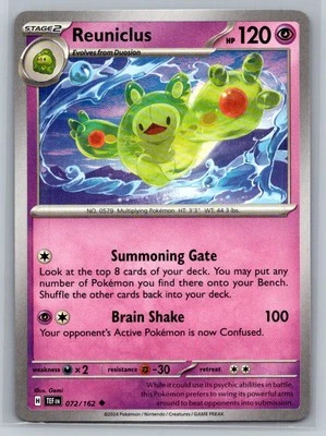 Reuniclus #072/162 SV05: Temporal Forces Uncommon - Pokemon Cards AA5 - Image 1 of 2