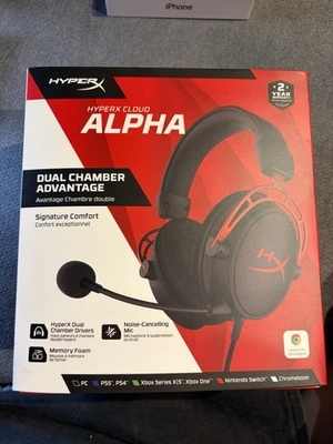 HyperX Cloud Alpha Cuffie da Gioco, Over-Ear, NeroRosso, Microfono - Immagine 1 di 4