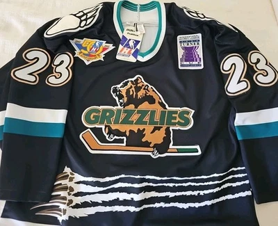 VINTAGE With Tags Bauer UTAH GRIZZLIES VASILJEV HOCKEY JERSEY Size 48 - Image 1 of 4