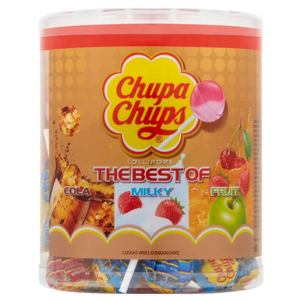 Chupa Chups The Best Of Lollipops 50st Zylinder Lutscher Lollies