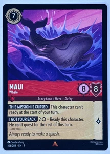 Lorcana Captain Maui Whale Fabled 106/204 Rare Non Foil - Picture 1 of 1