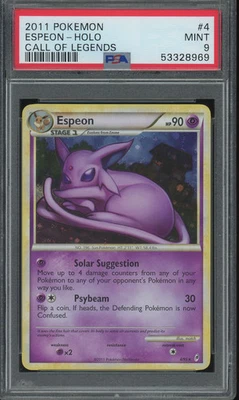 PSA 9 ESPEON HOLO 2011 POKEMON CALL OF LEGENDS #4 MINT - Image 1 of 2