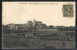 CPA La Puye, Vue générale du Couvent, côté Nord 1921 - Picture 1 of 2