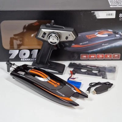Amewi 26068 Rc Rennkatamaran 7014 Orange 2,4 GHz RTR 25KM/H Rc Boot Speedboat - Bild 1 von 4