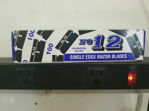  .012 #12 Single Edge Steel Razor Blades USA - Rare -Double Honed & Stropped - Picture 1 of 5