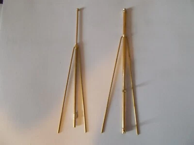 BATTLECRAFTS Pair of Bow and Stern Staffs in 1/24 scale. HDML PRICE IS FOR A PAIR..