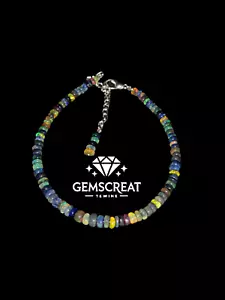 Natürlicher äthiopischer Wello Feueropal Edelstein Perlen 7,5 Zoll Armband Opal Schmuck A35 - Bild 1 von 4