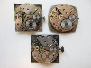 Peseux cal. 320 Swiss manual wind watch movements (3 pcs) - for use of parts - Picture 1 of 3