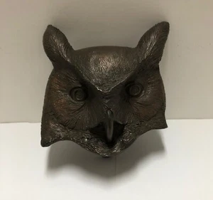 Owl Door Knocker Bronze Lengyel Made in USA Vintage 4"x4" Hand engraved # 392 - Picture 1 of 14