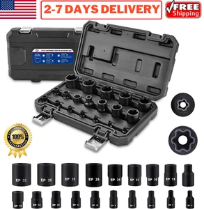 External E Torx plus EP Socket Set for Tesla Nissan Ford Honda Civic 5 & 6 Point - Picture 1 of 24