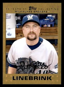 2007 Topps Updates & Highlights Gold #UH321 Scott Linebrink SN2007 - Picture 1 of 2