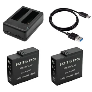 Battery Kit for Insta360 Ace / Ace Pro / Ace Pro 2 - Picture 1 of 9