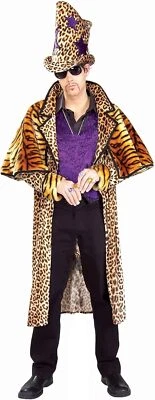 Funky Pimp 70's Disco Retro Mac Daddy Fancy Dress Up Halloween Adult Costume - Image 1 of 2