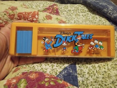 Estuche para lápices vintage de Disney's Duck Tales, Disney World Scrooge Mcduck raro Foto 1 de 4