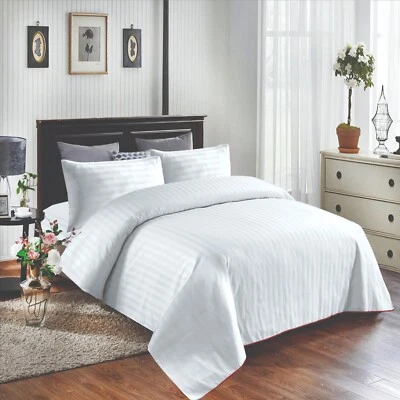T200 Thread Count, 80/20 Rich Stripe Bed Linen Duvet Covers - 1" Stripe 130/70 - Image 1 of 4