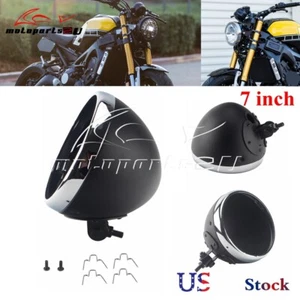 Carcasa de cubo de faros de motocicleta de 7" montaje inferior para Harley Softail - Imagen 1 de 12