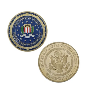 FBI Federal Bureau of Investigation Washington DC Challenge Coin Medal American - Picture 1 of 9
