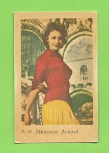 1958 Dutch Gum Card P #29 Francoise Arnoul