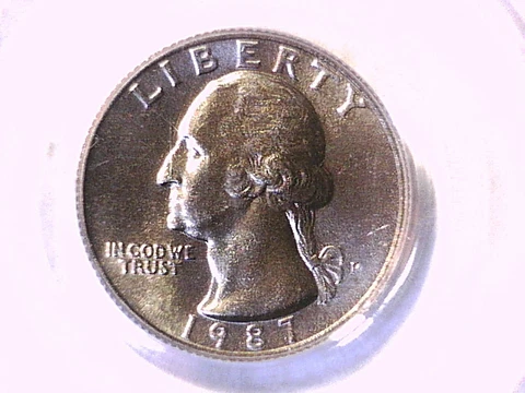 1987 P Washington Quarter PCGS MS 66 13947763 Cover