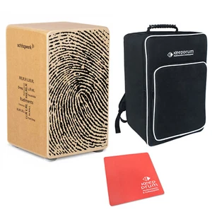 Huella digital Batterwerk CP82 Cajon Rudiments con almohadilla de asiento keepdrum roja y bolso - Imagen 1 de 7