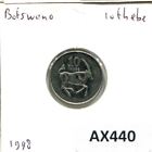 10 Thebe 1998 Botswana Coin #Ax440c